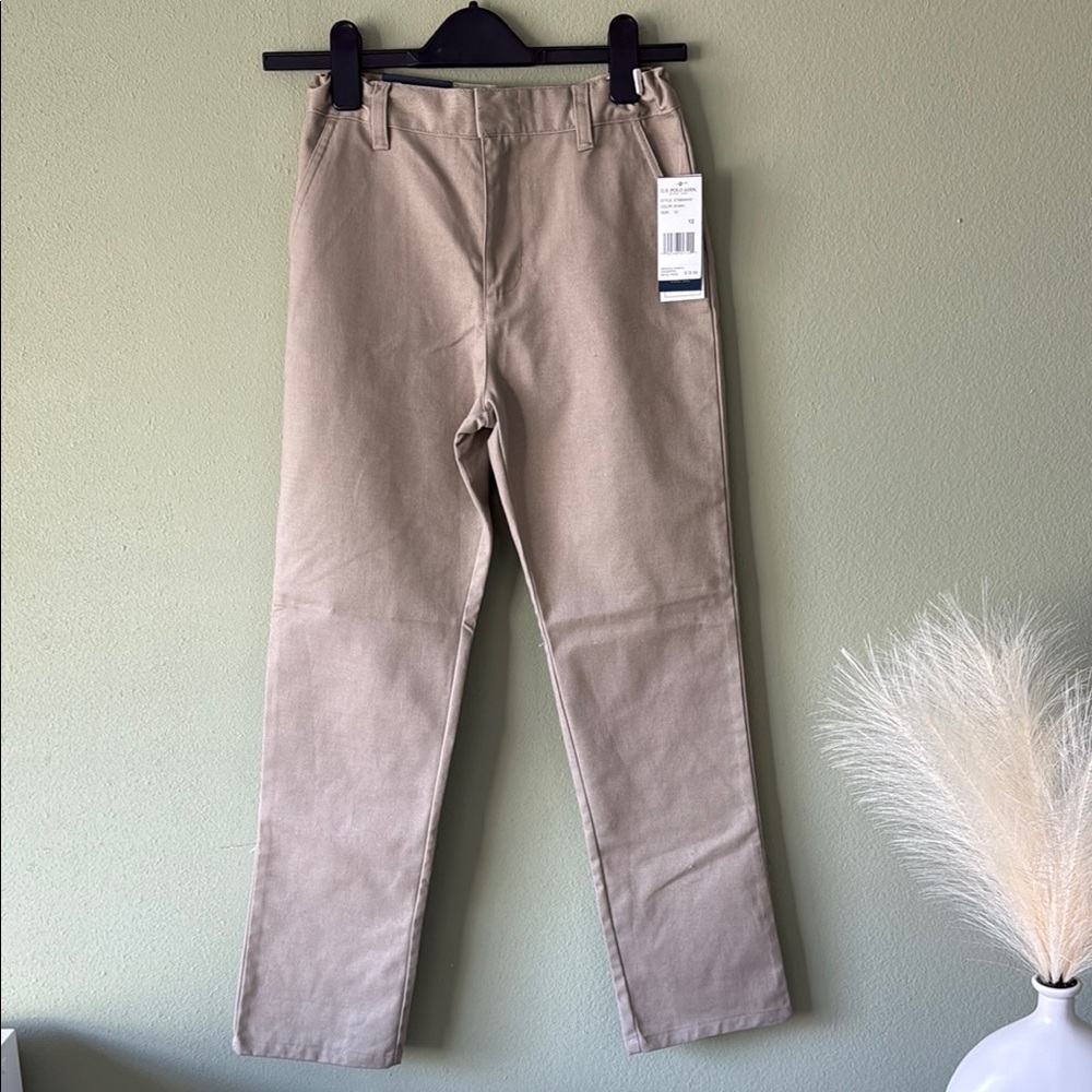 NWT Big kid Tan Pants size 12 US poloassn